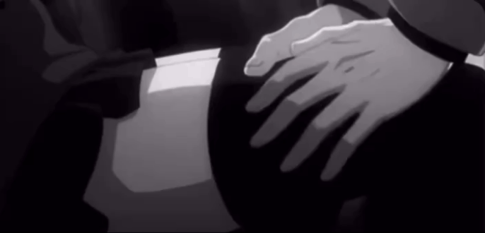 Animated black and white image